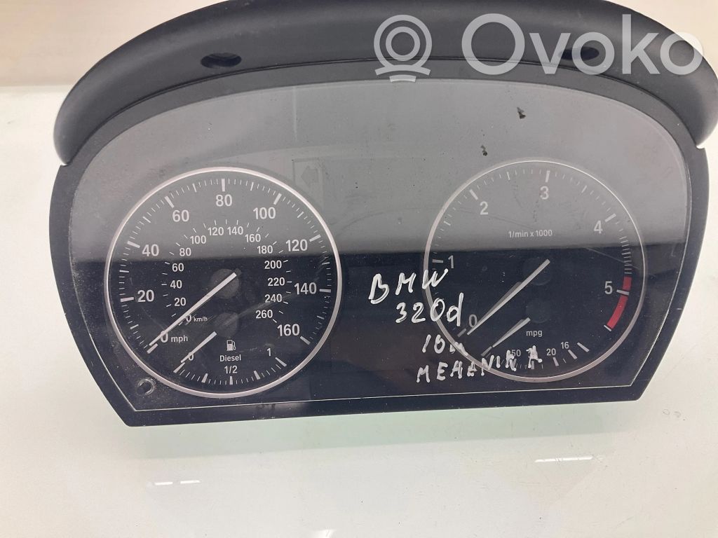 BMW 3 E90 E91 Spidometrs (instrumentu panelī) 