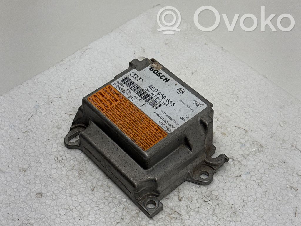 Airbag control unit/module   4E0959655,4E0910655,0285001512