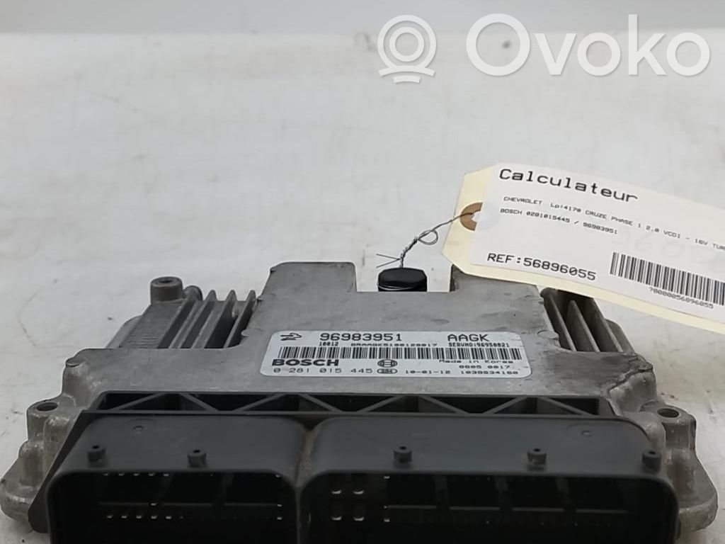 Chevrolet Cruze Engine control unit/module 