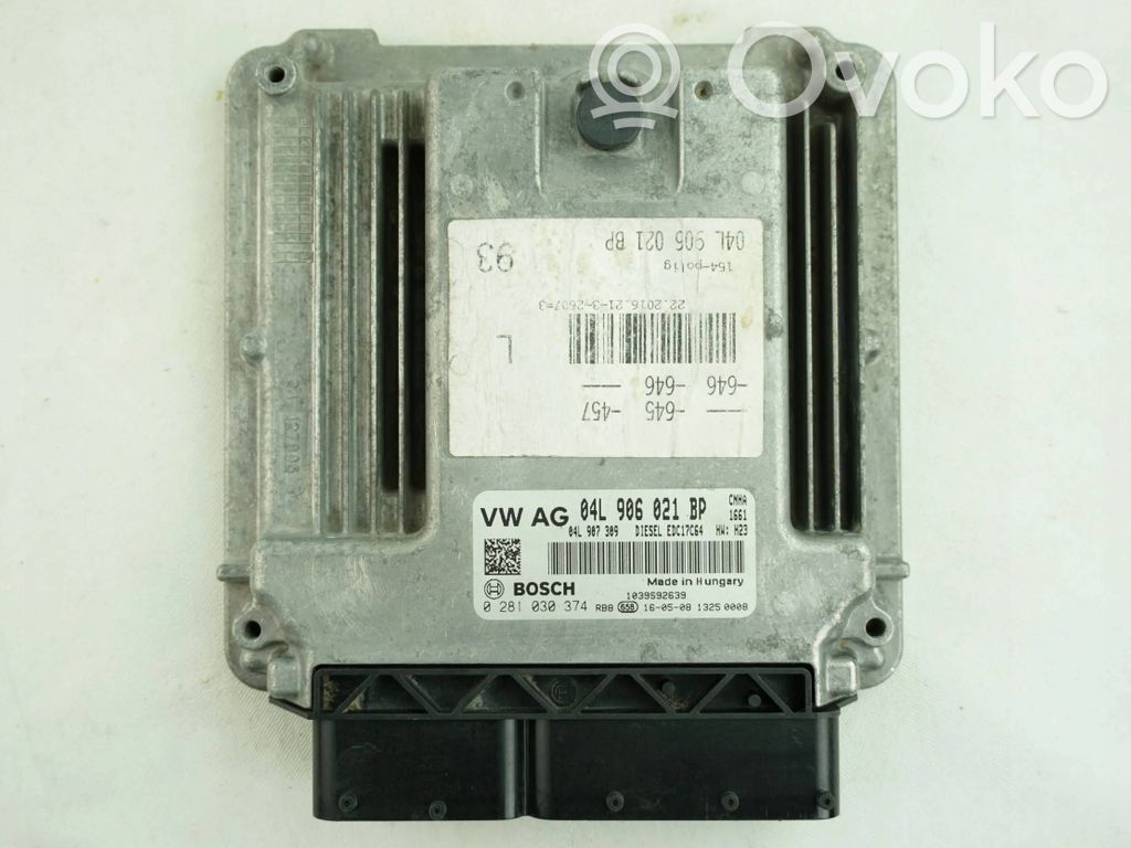Engine control unit/module   04L906021BP,0281030374