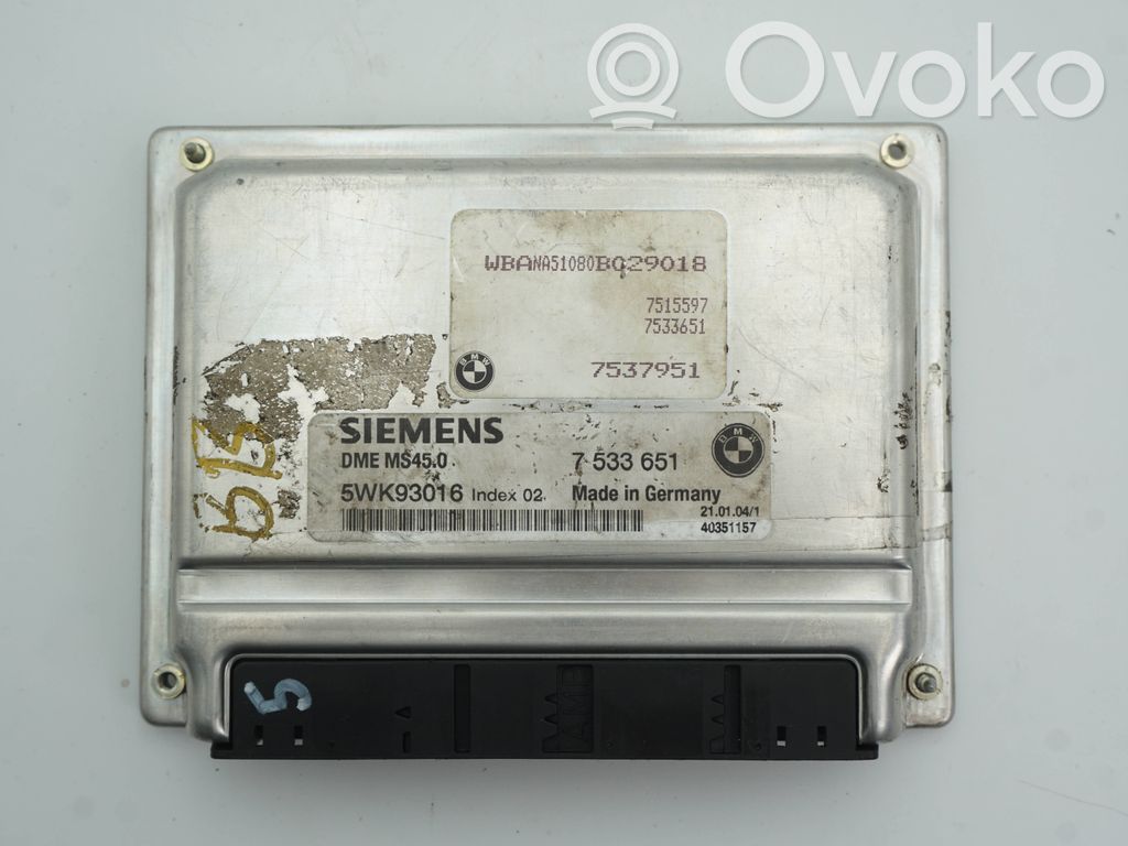 BMW Z4 E85 E86 Engine control unit/module 