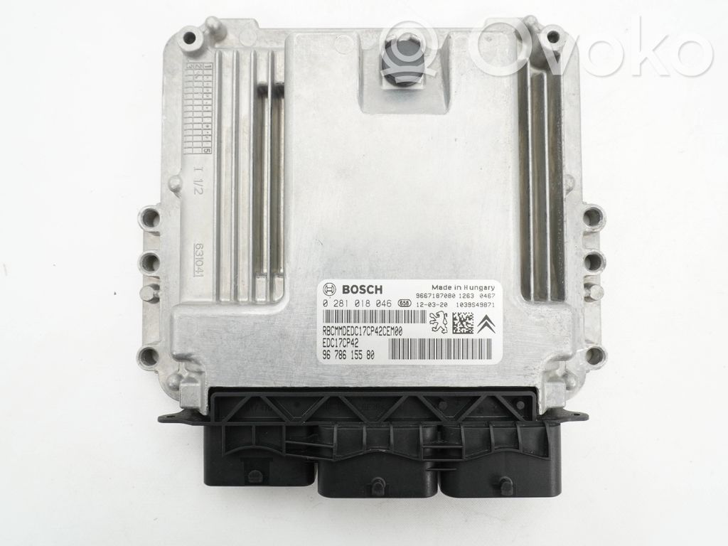 Engine control unit/module   9678615580,0281018046