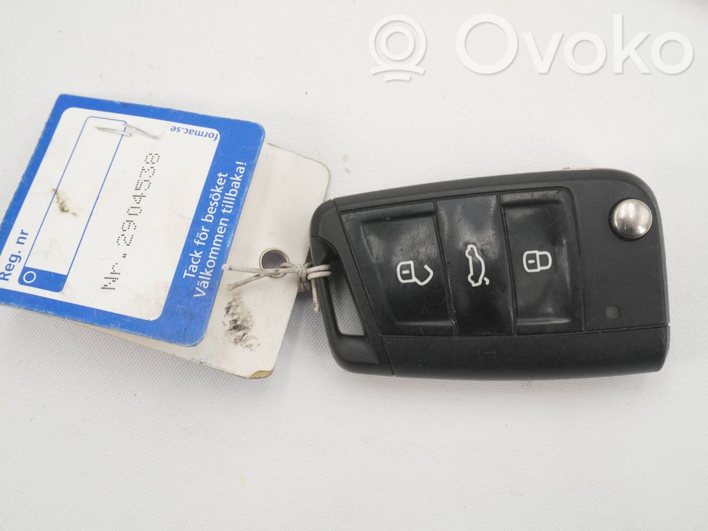 Volkswagen Golf VII Klucz / Karta zapłonu 
