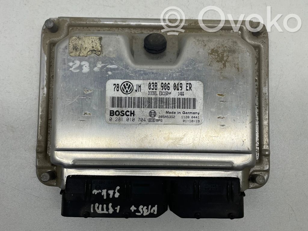 Engine control unit/module   038906019ER,28SA5352,0281010704
