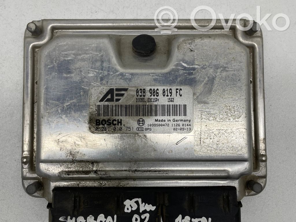 Engine control unit/module   038906019FC,1039S00472,0281010751