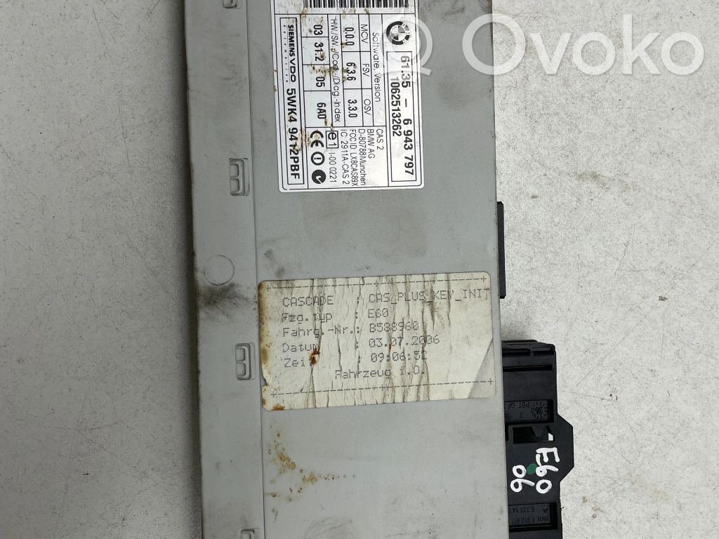 BMW 5 E60 E61 CAS control unit/module 