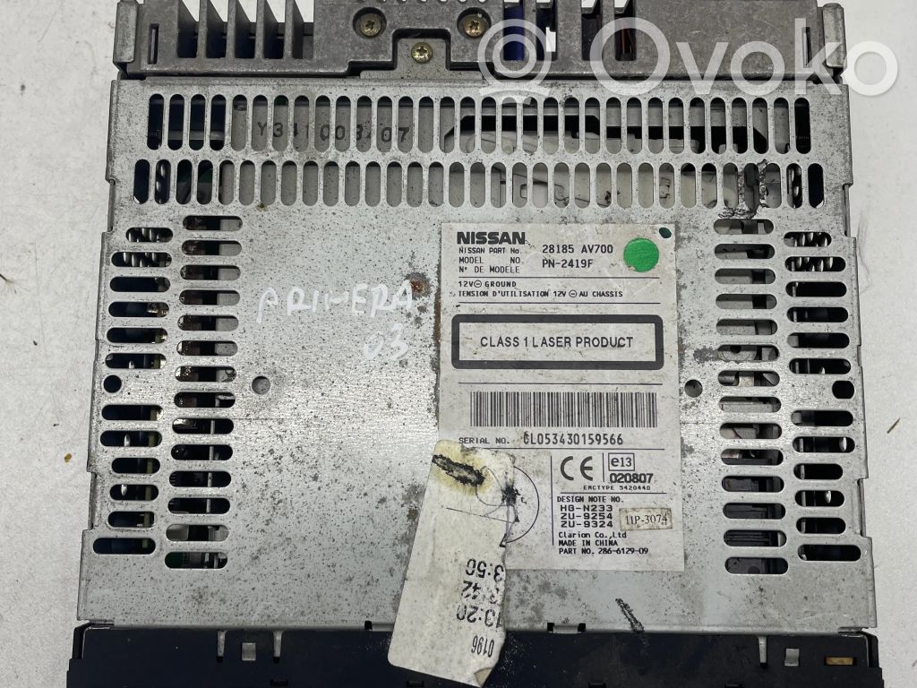 Nissan Primera Radio / CD/DVD atskaņotājs / navigācija 