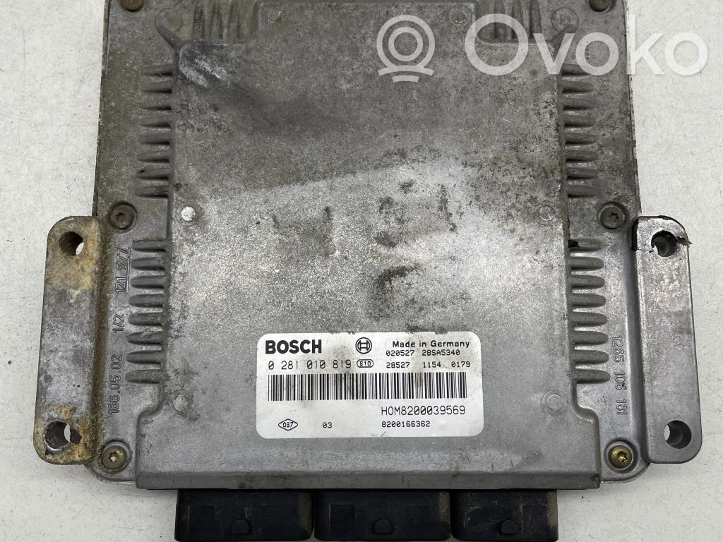 Engine control unit/module   8200166362,28SA5340,0281010819