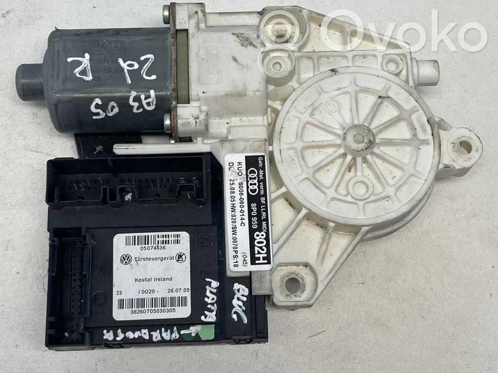 Audi A3 S3 8P Priekinio el. lango pakėlimo mechanizmo komplektas 