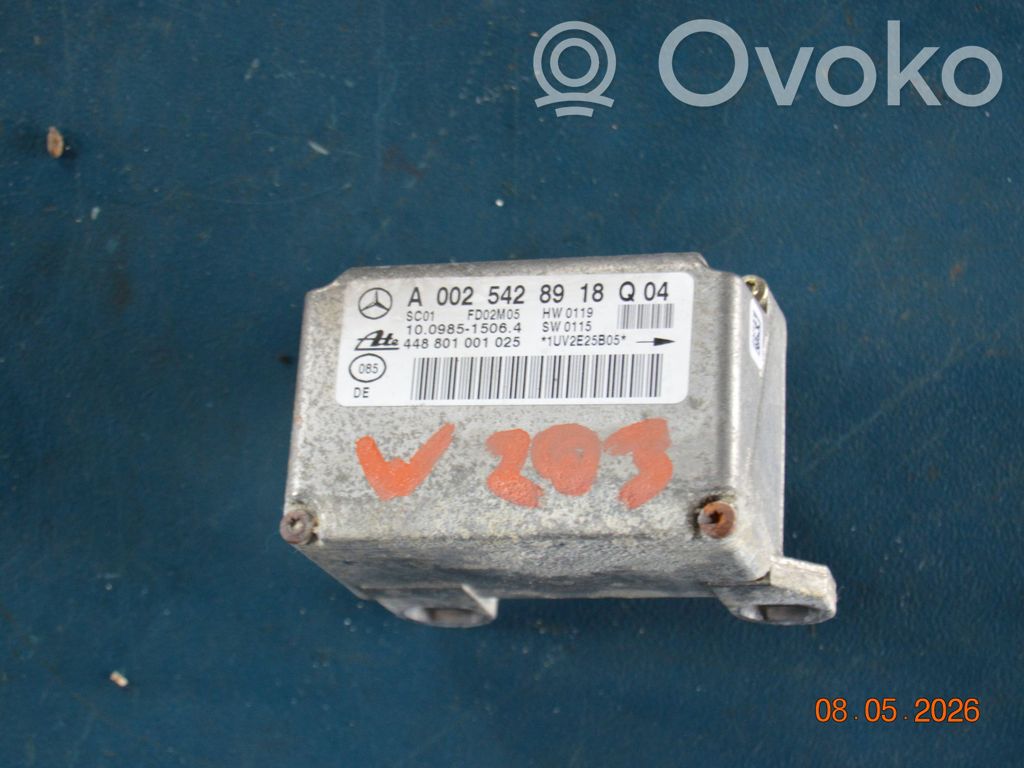 Mercedes-Benz C W203 Sensor ESP de aceleración de frecuencia del intermitente 