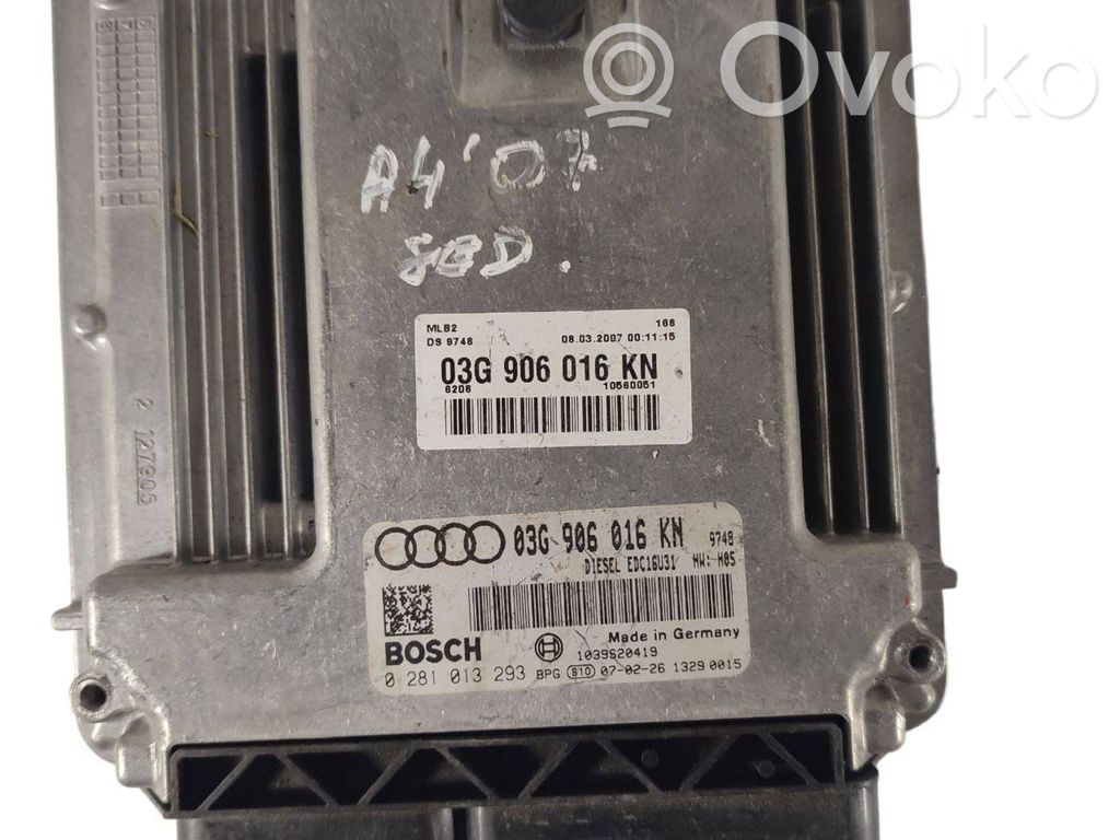 Engine control unit/module   03G906016KN,0281013293