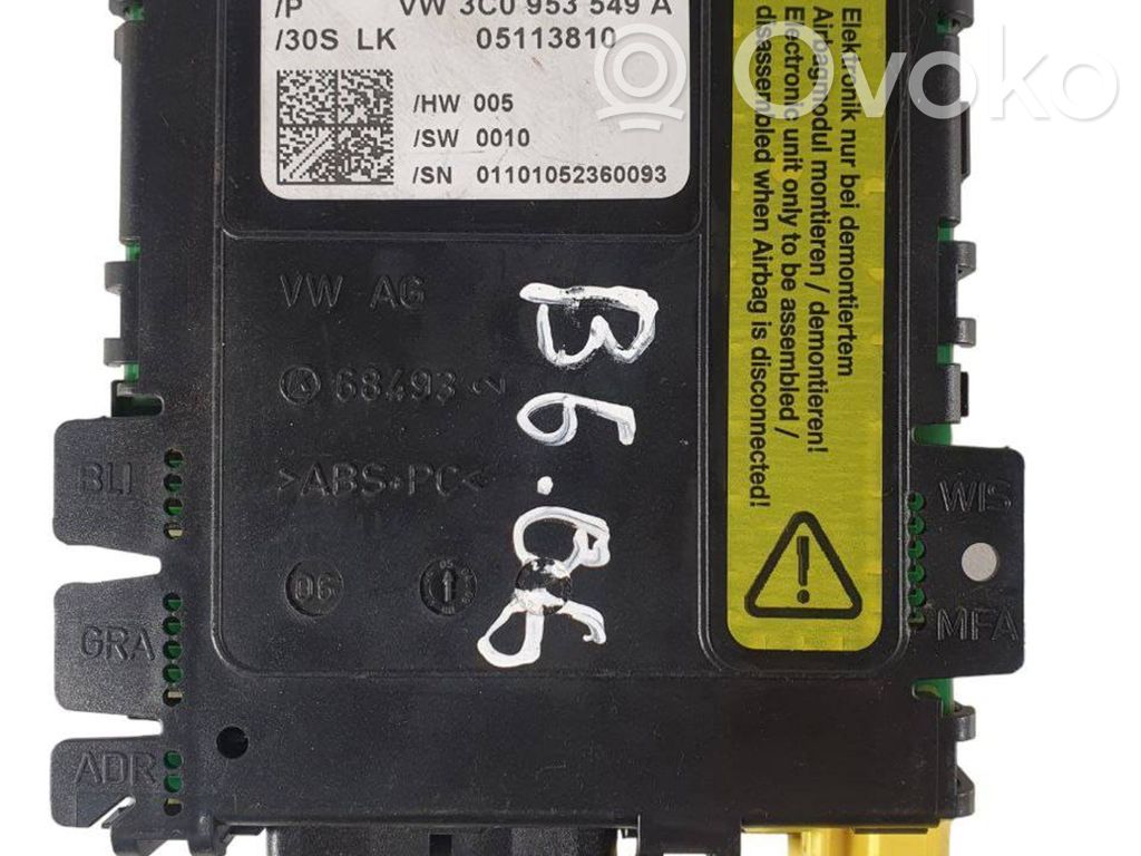 Sensor de ángulo de dirección   3C0953549A,05113810,01101052360093