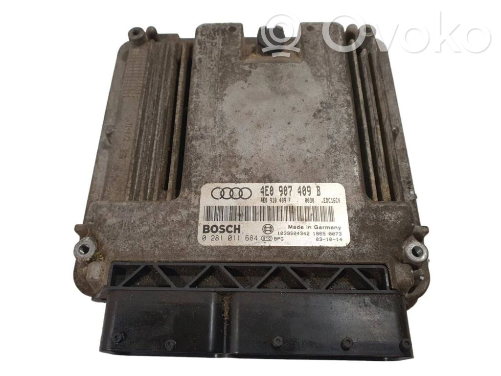 Audi A8 S8 D3 4E Calculateur moteur ECU 