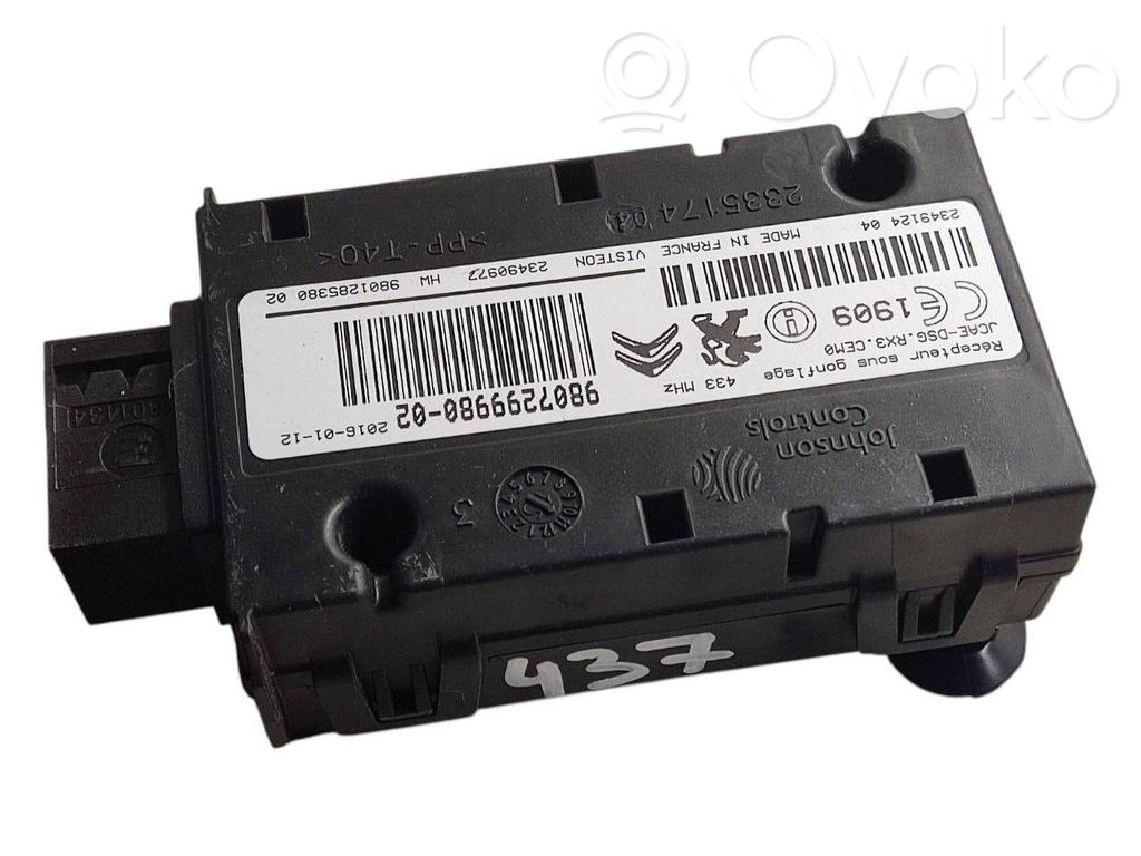 Peugeot 508 Tire pressure control unit 