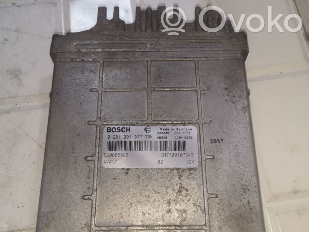 Engine control unit/module   0281001877,8200059881