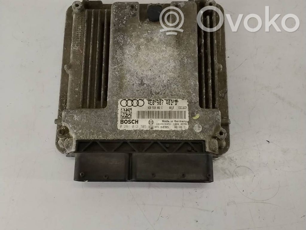 Audi A8 S8 D3 4E Dzinēja vadības bloks 