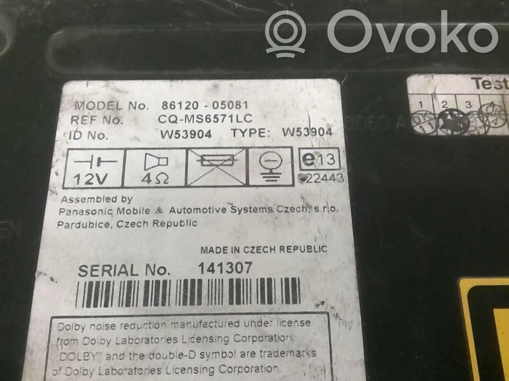 Toyota Avensis T250 Unitate principală radio/CD/DVD/GPS 