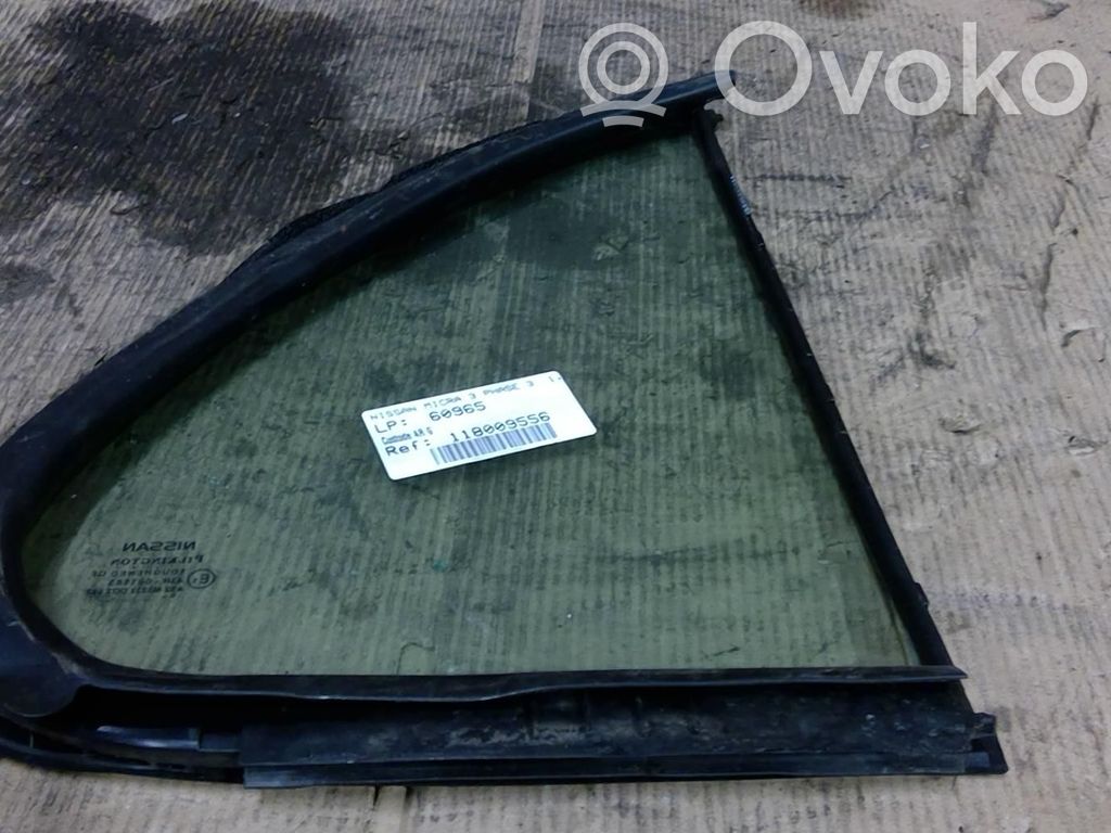 Nissan Micra Rear vent window glass 