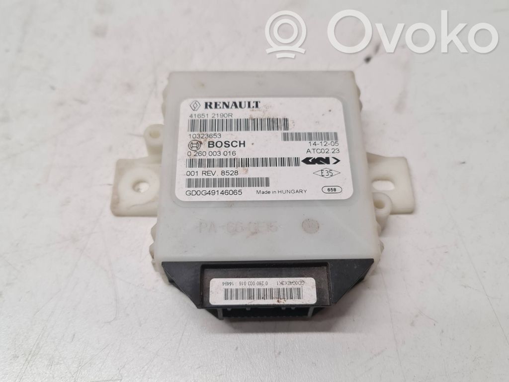 Other control units/modules   416512190R,10323653,0260003016