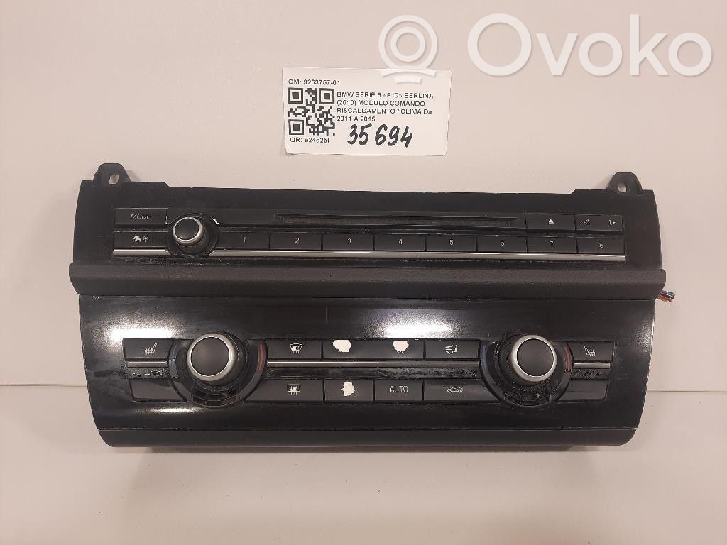 BMW 5 F10 F11 Climate control unit 