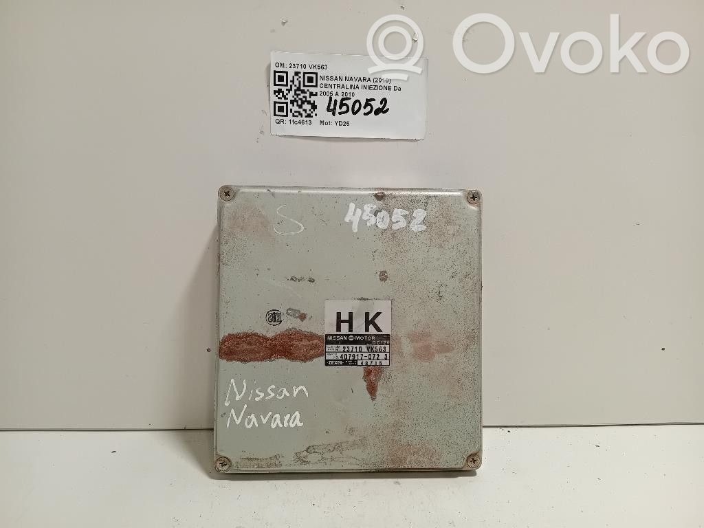 Nissan Navara D40 Injection control unit/module 