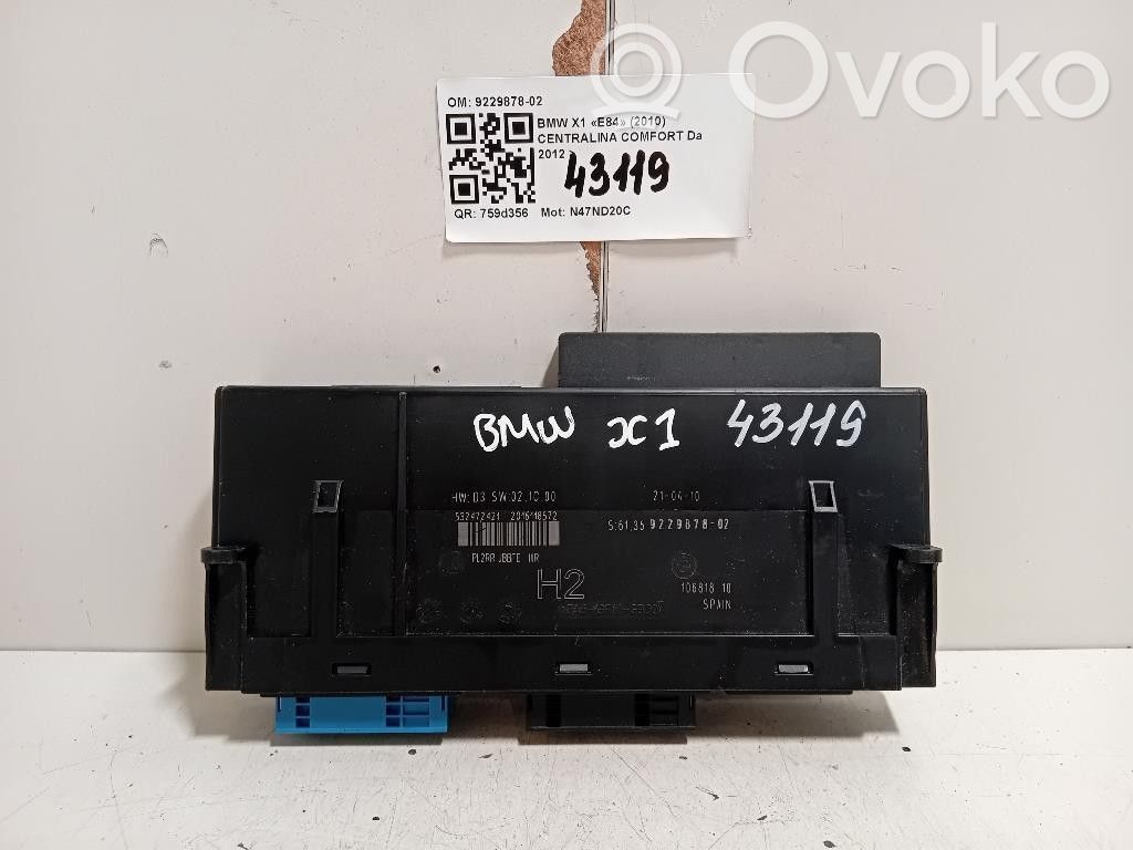 BMW X1 E84 Comfort/convenience module 