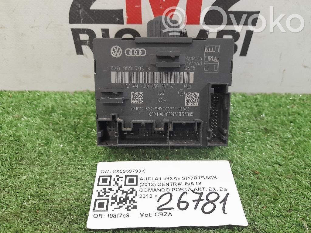 Door control unit/module   8X0959793K,8X0959793K,CBZA