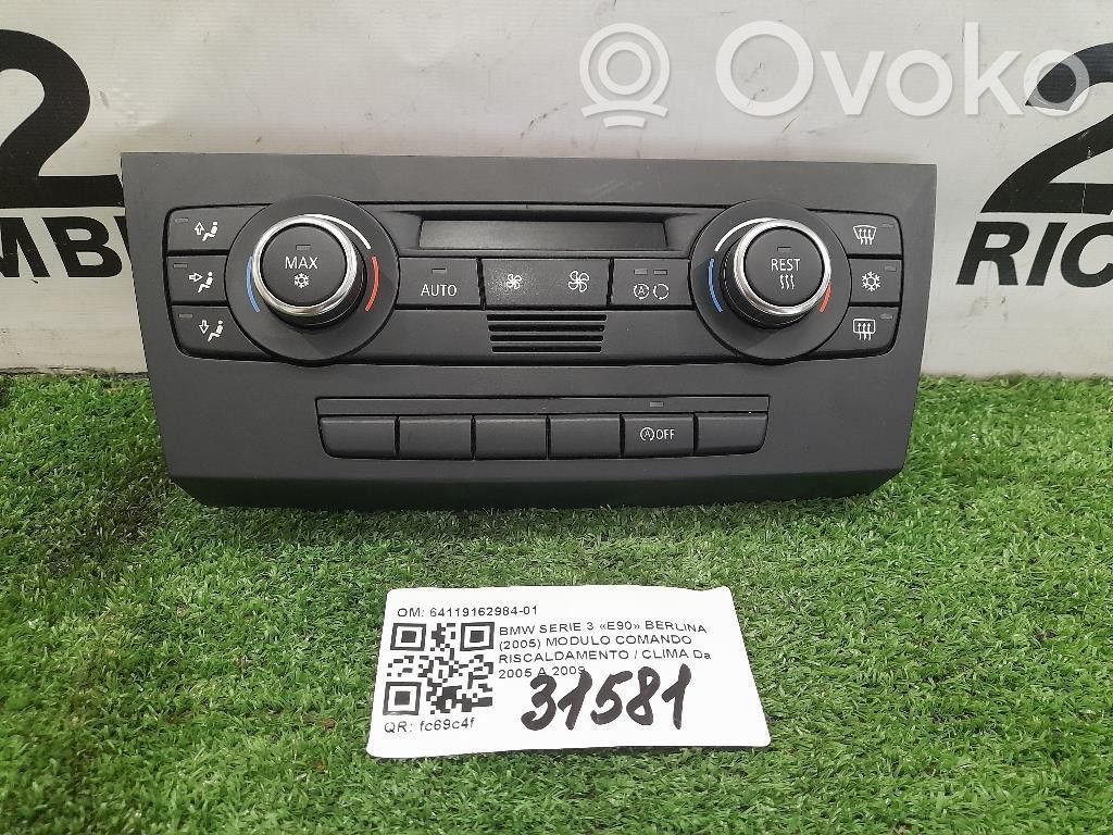 BMW 3 E90 E91 Climate control unit 