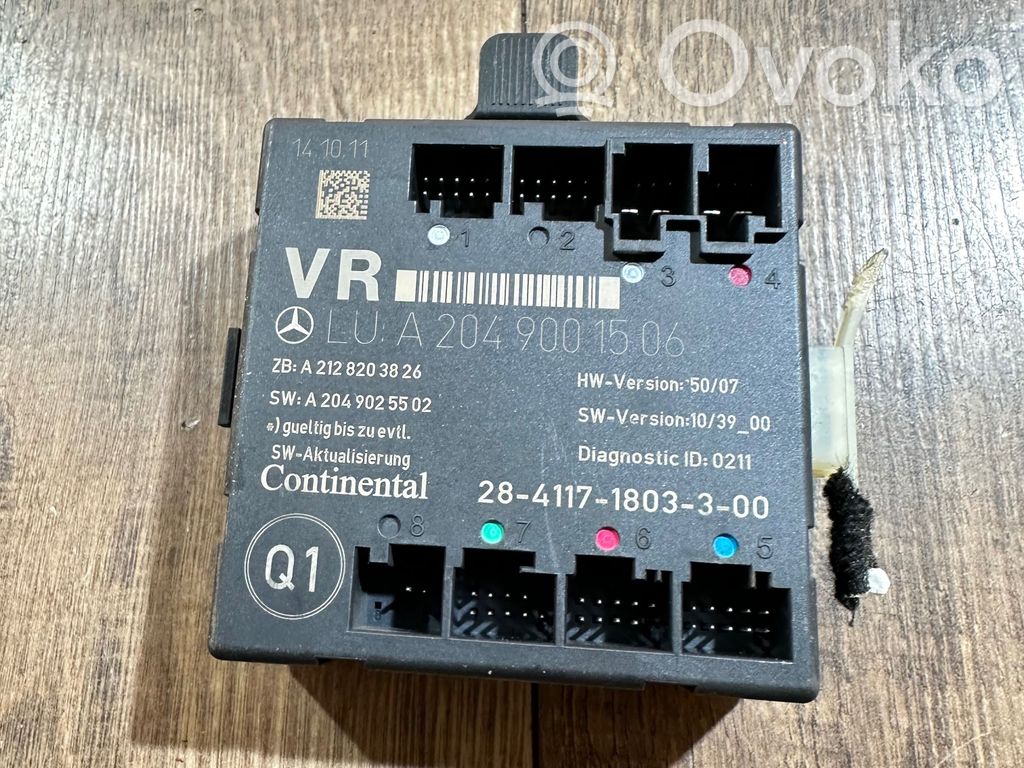 Mercedes-Benz C W204 Durų elektronikos valdymo blokas 