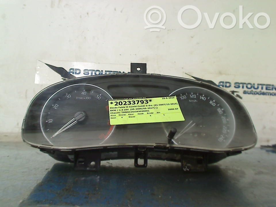Skoda Fabia Mk2 (5J) Tachimetro (quadro strumenti)