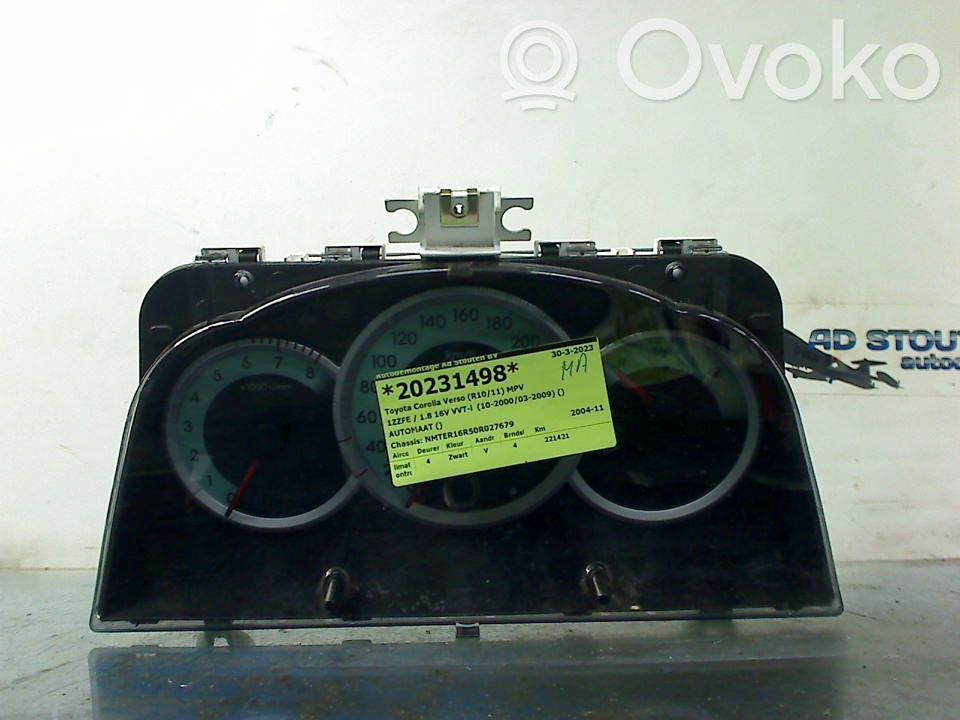 Toyota Corolla Verso AR10 Vitezometru (grup de instrumente)
