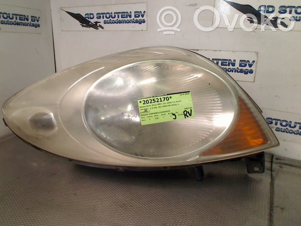 Nissan Note (E11) Phare frontale 