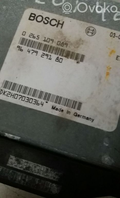 Engine control unit/module   0265109089,9647929180