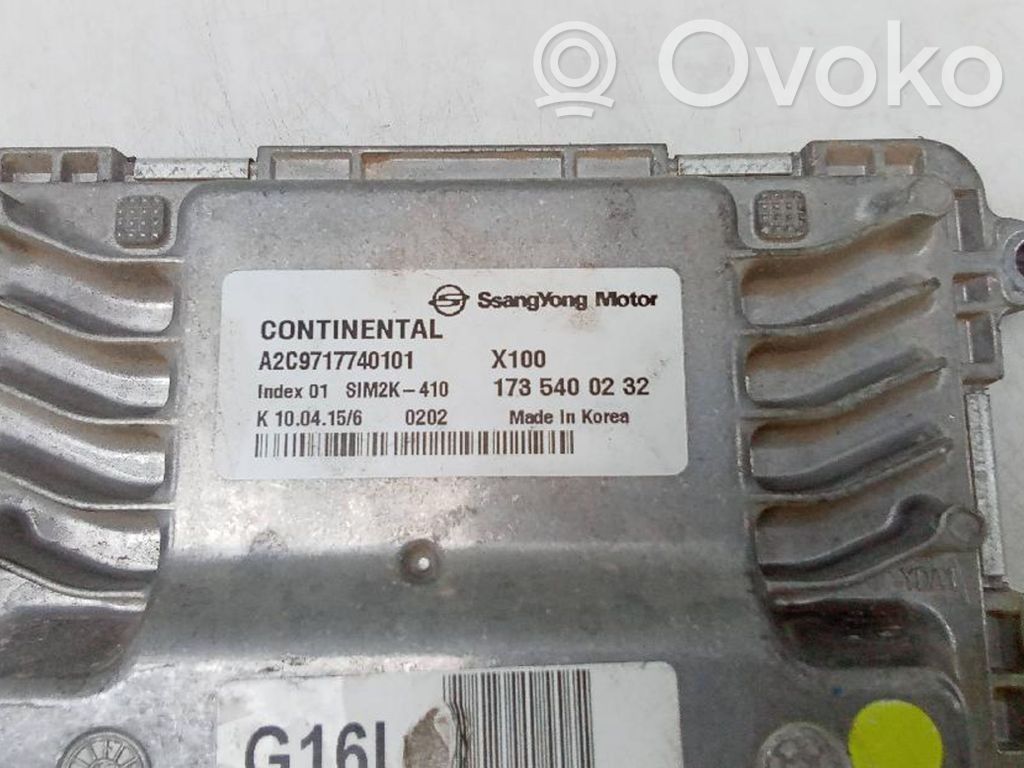 SsangYong Tivoli Engine control unit/module 