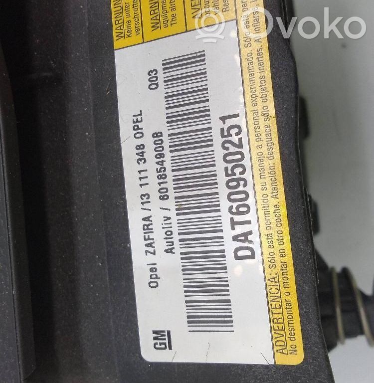 Opel Zafira B Airbag dello sterzo