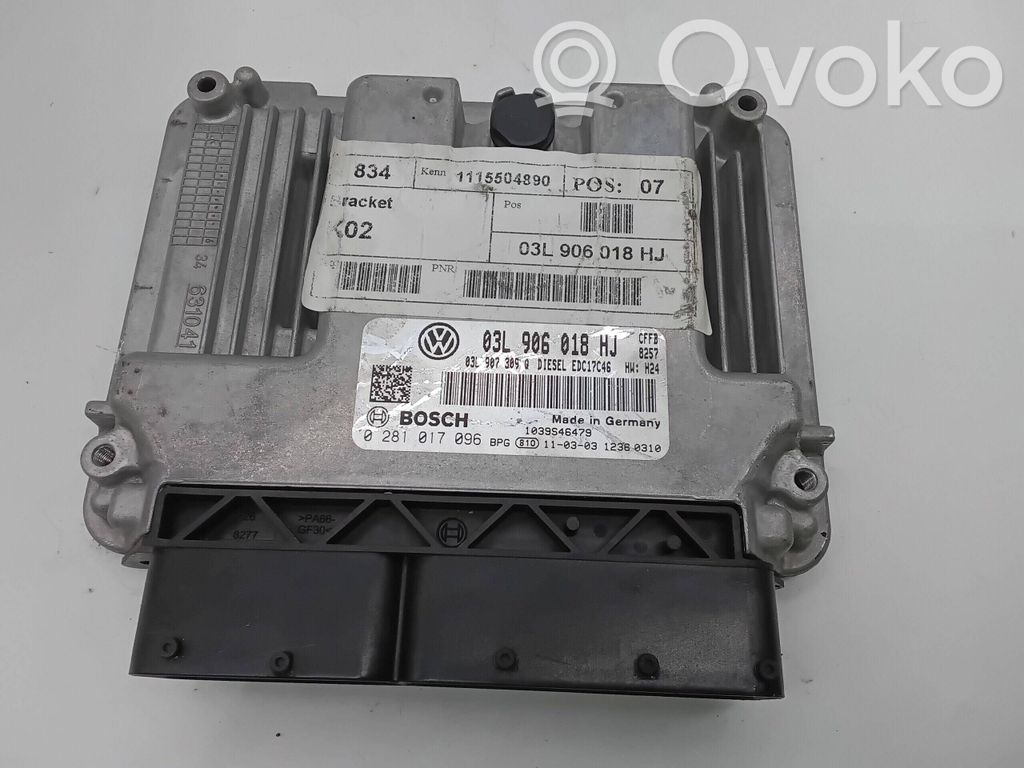 Volkswagen Sharan Moottorin ohjainlaite/moduuli 