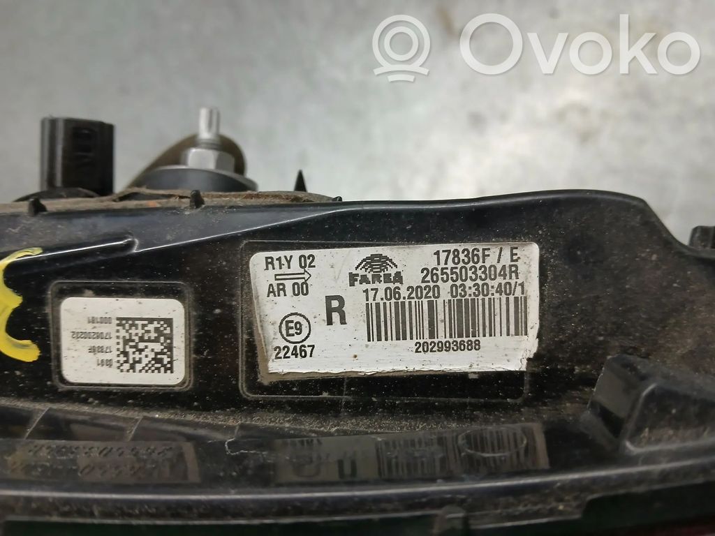 Tailgate rear/tail lights   265503304R,17836F