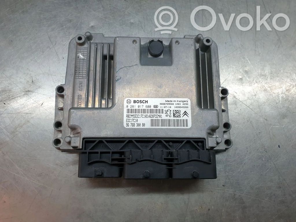 Unidad de control/módulo del motor   9676830080,0281017600,EDC17C10