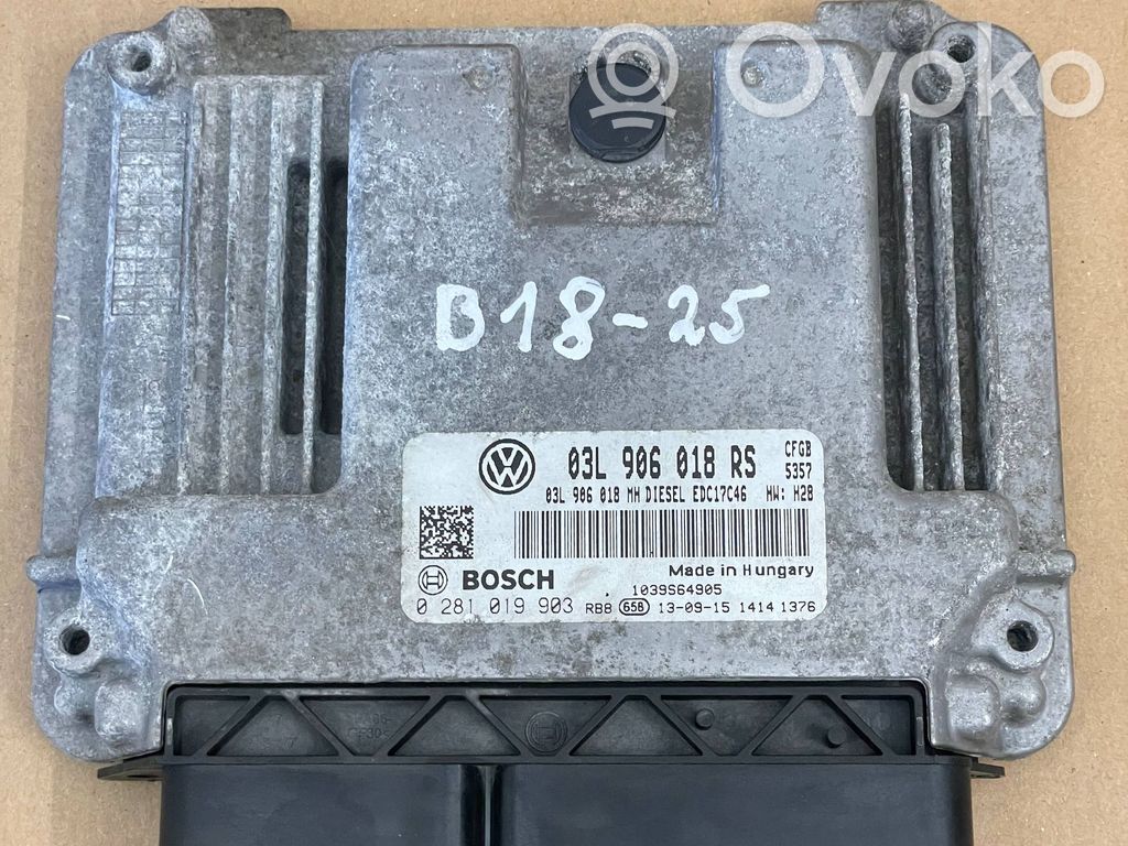 Engine control unit/module   03L906018RS,0281019903,03L906018MH