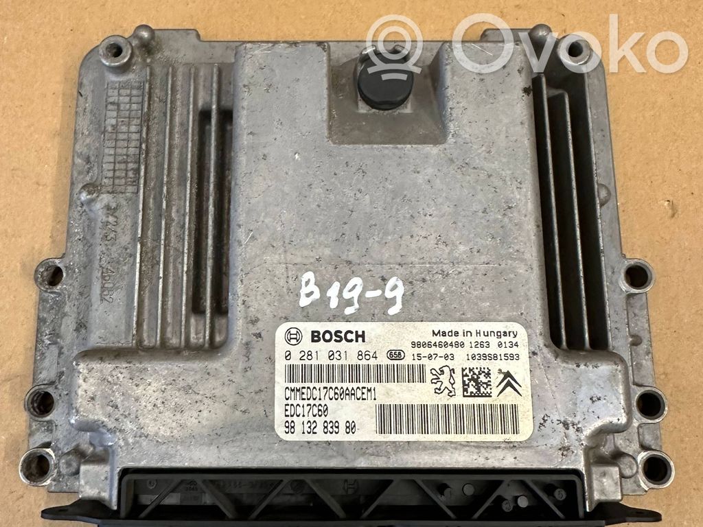 Engine control unit/module   0281031864,9813283980,9806460480