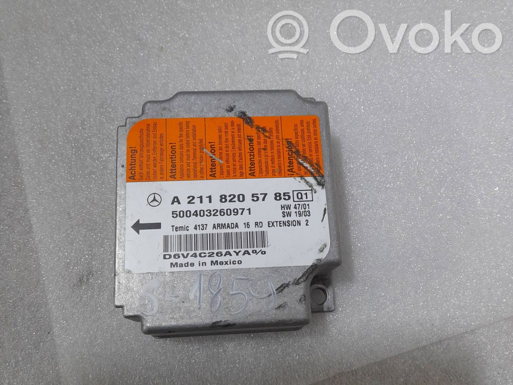 Mercedes-Benz E W211 Airbag control unit/module 