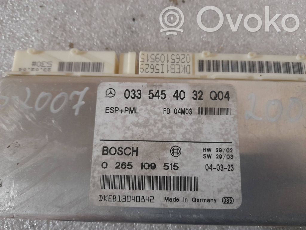 Mercedes-Benz E W211 ESP (stability system) control unit 