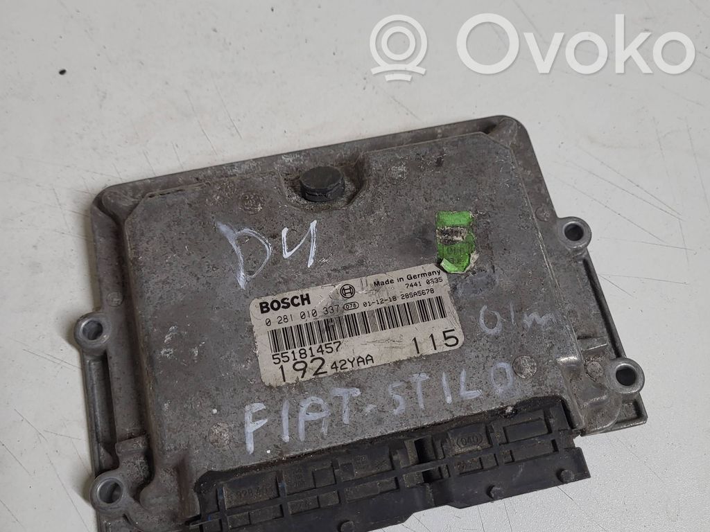 Engine control unit/module   0281010337,55181457,9242YAA