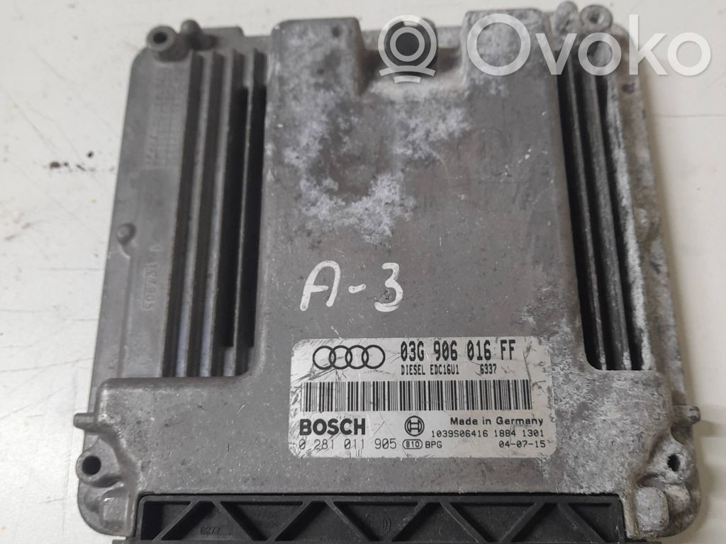 Audi A3 S3 A3 Sportback 8P Engine control unit/module 