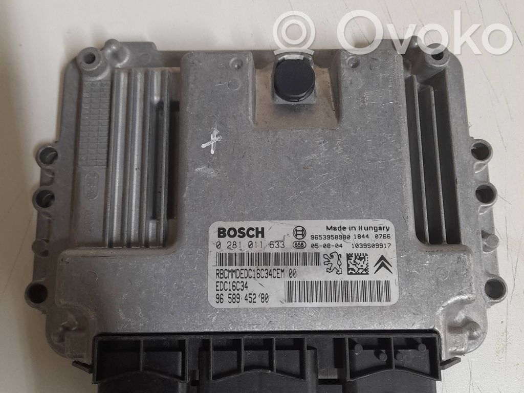 Engine control unit/module   9653958980,9658945280,0281011633