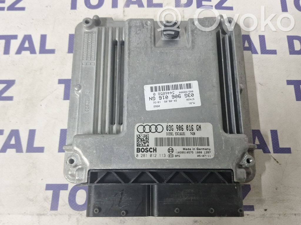Engine control unit/module   03G906016GN,0281012113,1039S10575