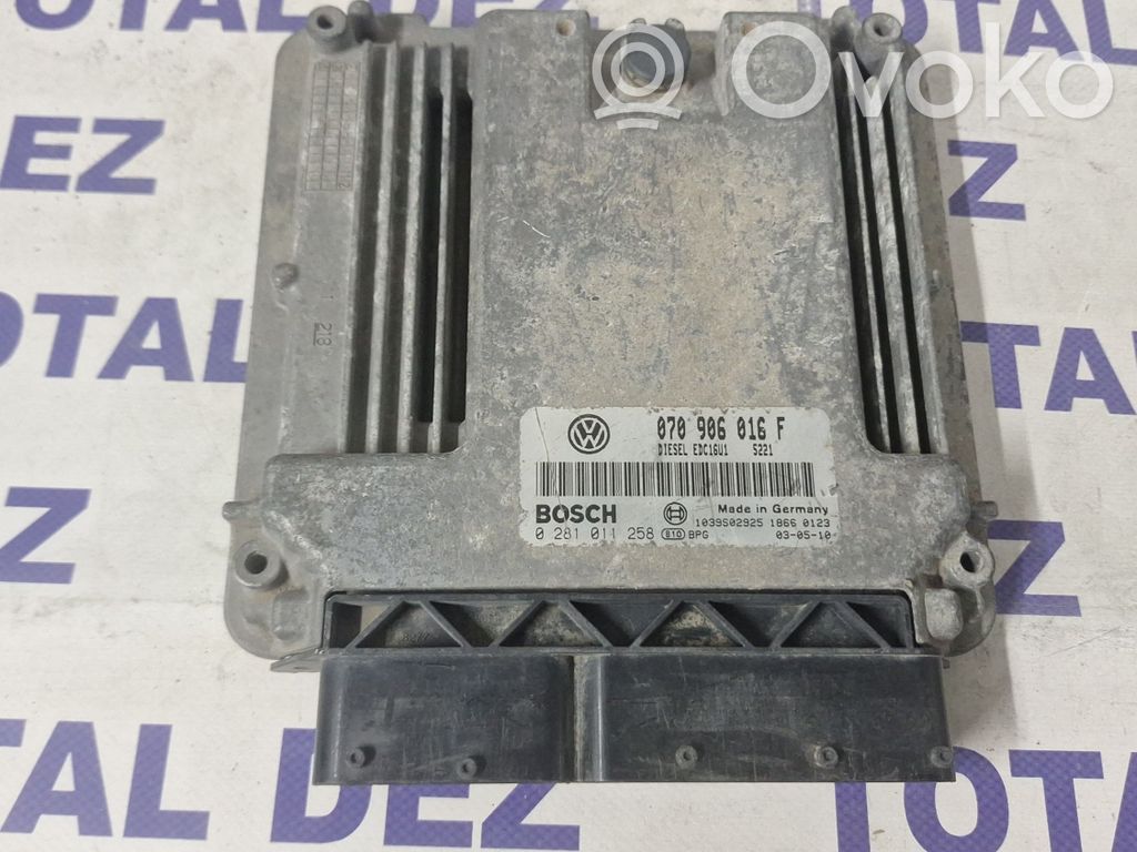 Engine control unit/module   070906016F,0281011258,1039S02925