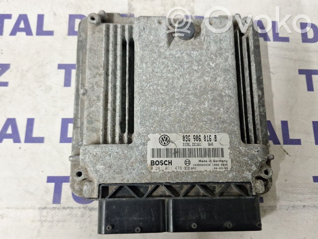 Engine control unit/module   03G906016B,0281011478,1039S04434