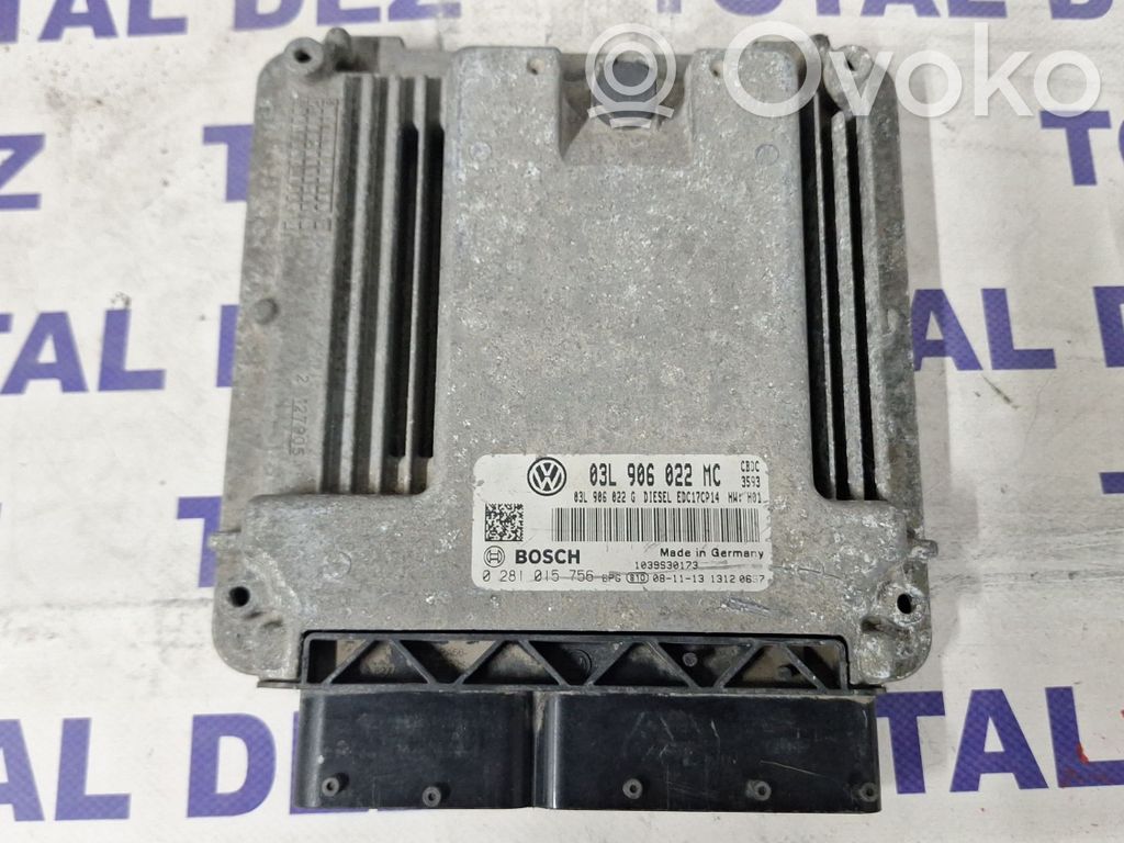 Engine control unit/module   03L906022G,03L906022MC,0281015756