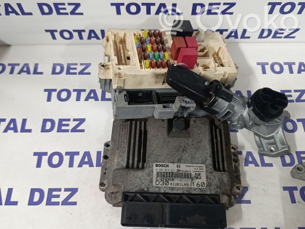 Fiat Ducato Komputer / Sterownik ECU i komplet kluczy 